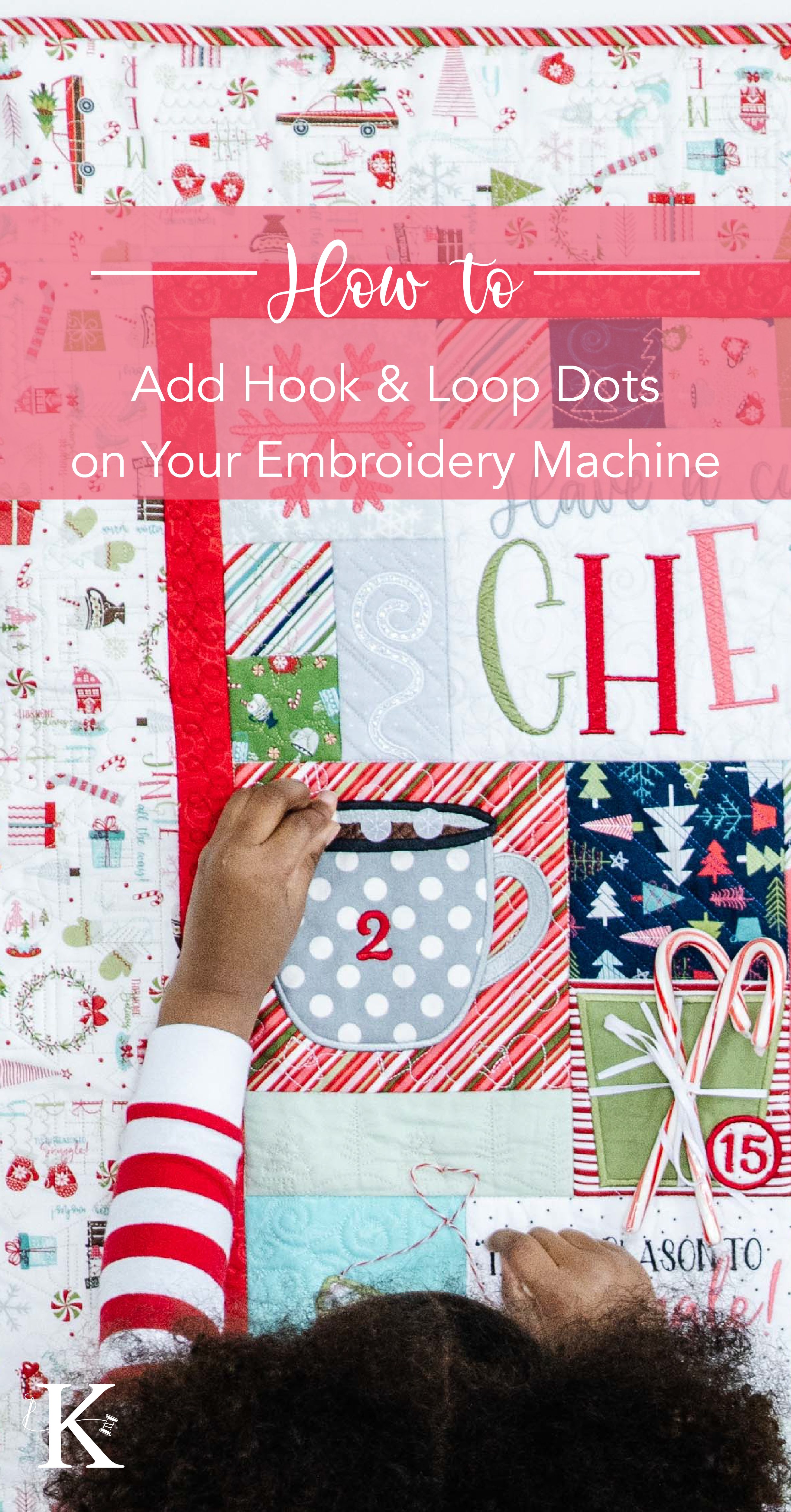 How to Add Hook & Loop Dots to Machine Embroidery Projects