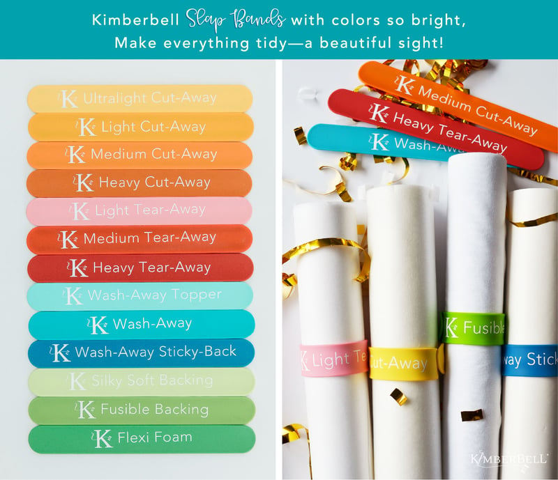 Kimberbell Stabilizer Slap Bands for machine embroidery stabilizer rolls