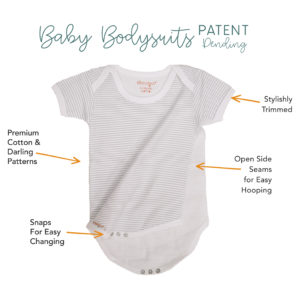 Baby Bodysuits, Onesies, Embroidery Blanks and Baby Blanks for Sewing, Machine Embroidery, Crafting, and Iron-on Transfers