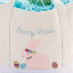 Bunny Busket Embroidery Blanks and Baby Blanks for Sewing, Machine Embroidery, Crafting, and Iron-on Transfers