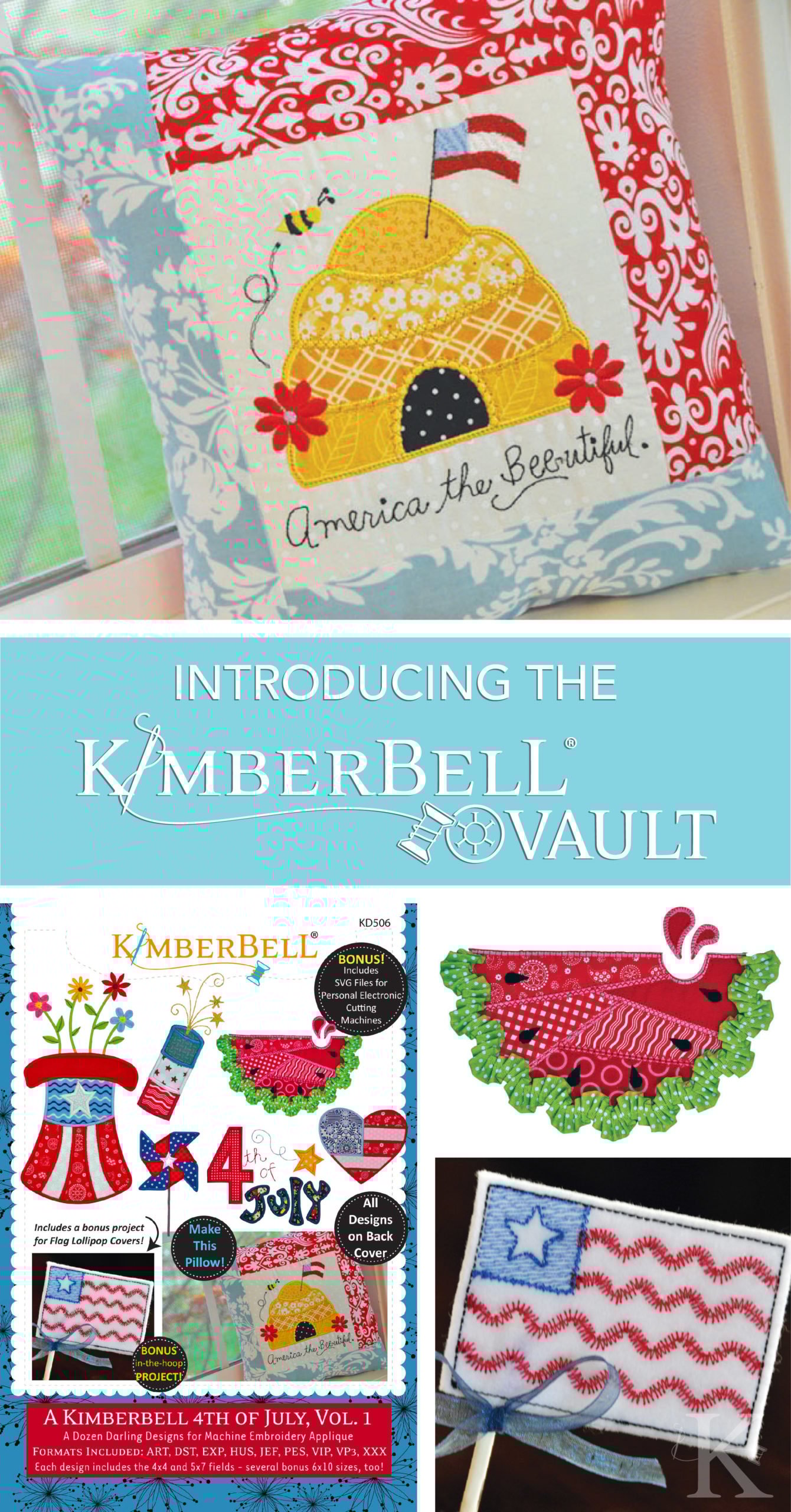 Introducing the Kimberbell Vault! Download and Stitch Classic Machine
