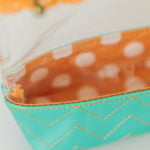 Close-up of Take a Peek! Zipper pouch, fully-lined