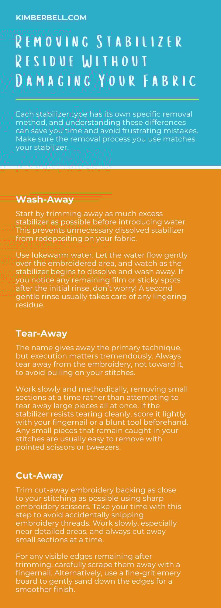 Removing Stabilizer Residue Without Damaging Your Fabric