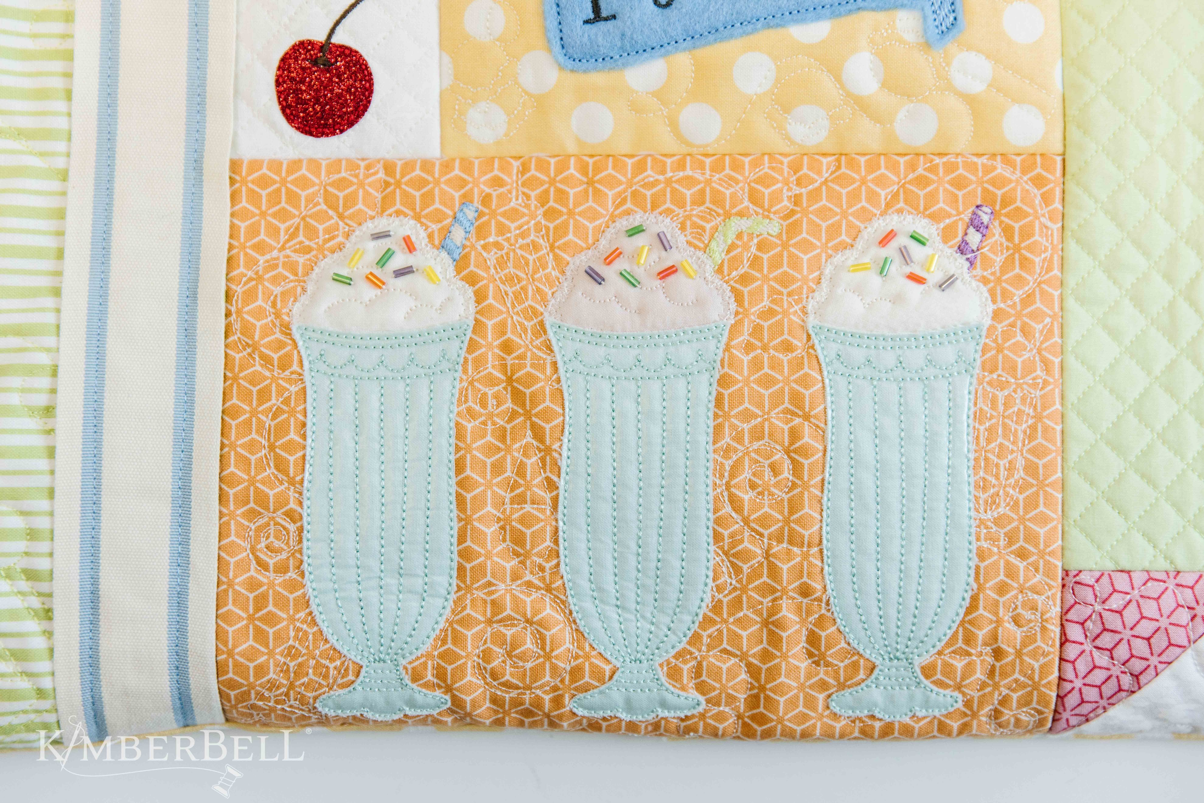 The Magic and Memories of Kimberbell's Two Scoops Bench Pillow for