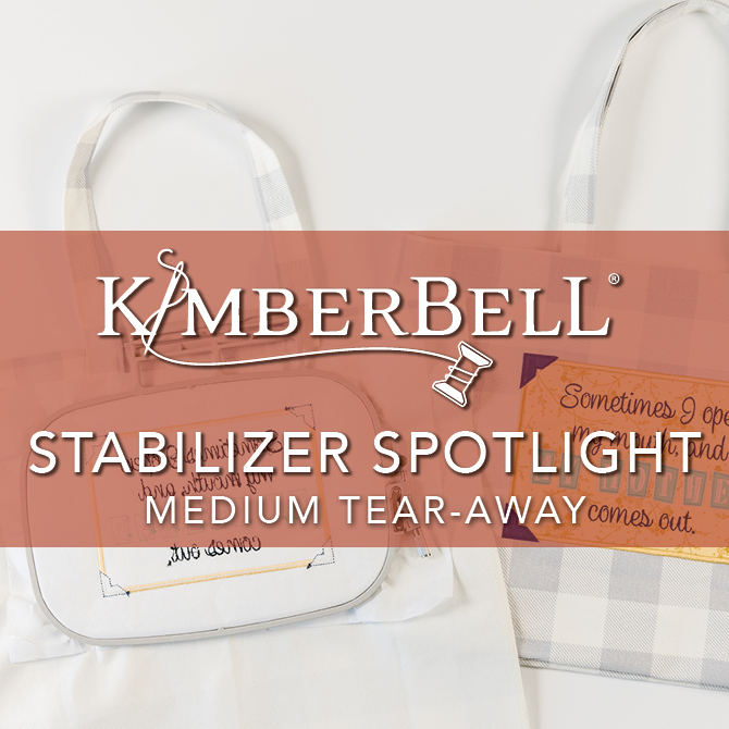 Kimberbell Embroidery Stabilizer-Medium Tear-Away 12x10 40shts